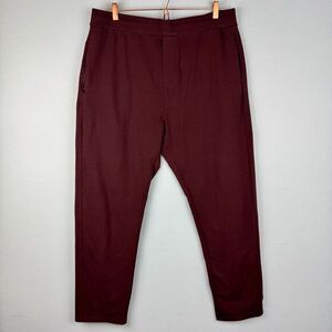 Public Rec Daymaker Pants‎ Mens Maroon Red Zip Pocket Drawstring Size 40 / 32